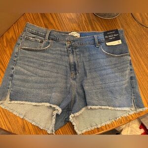 Abercrombie & Fitch Curve Length Mom Jean Denim Shorts